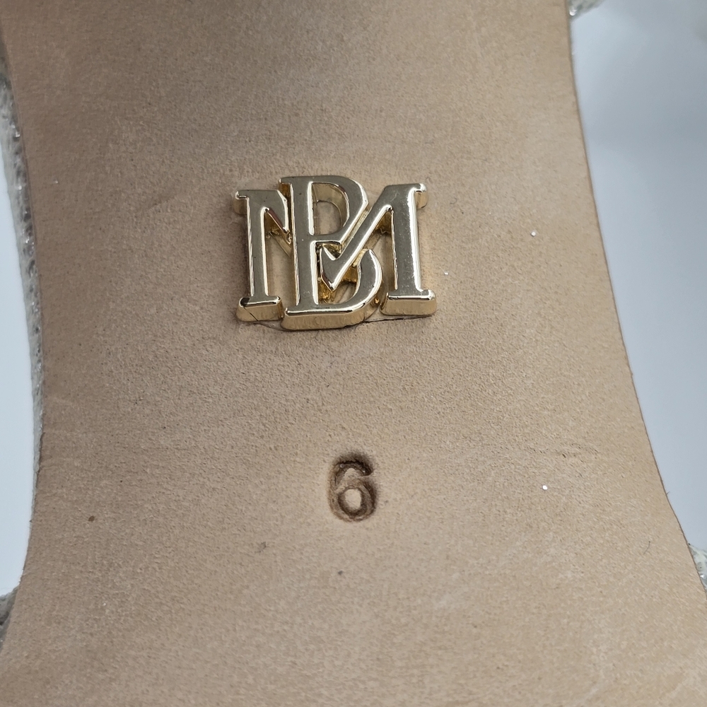 Badgley Mischka Tess Block Heel Sandals with Mesh Poof Bow, Silver Metallic, 6 - Picture 14 of 16